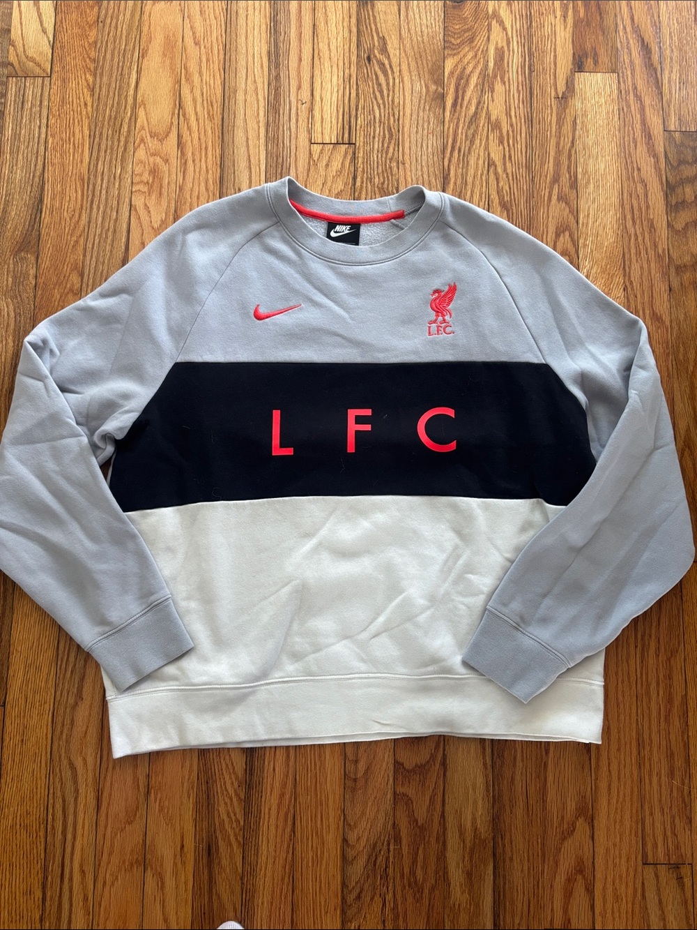 Nike x Liverpool Crewneck Sweatshirt with Red Accents, Size L